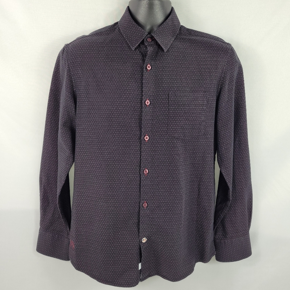 John Lennon Collection Retro Long Sleeve Button-Up Dress Shirt size Mens Small